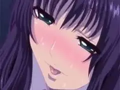 Geile Anime-Schülerin mit pinken Haaren und spermaüberströmtem Gesicht vor Lust schreiend