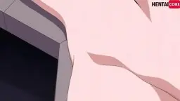 Nahaufnahme einer grünhaarigen Anime-Frau, die von hinten tief penetriert wird